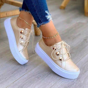 Baskets Femme Élégantes & Colorées – 100% Cuir Véritable | Confort & Style