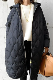 Parka imprimée femme à capuche – Style tendance & confort durable winter