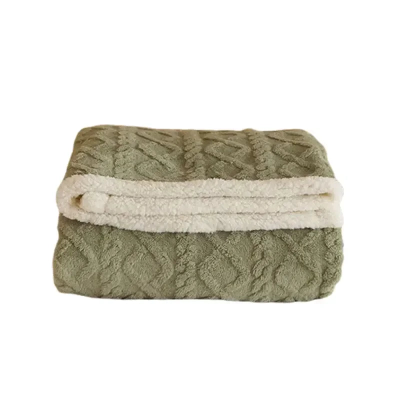 Couverture d’hiver épaisse en laine d’agneau – Plaid polaire chaud & luxueux | WarmWool
