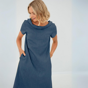 Robe femme Lina en lin doux avec poches – Légère et estivale