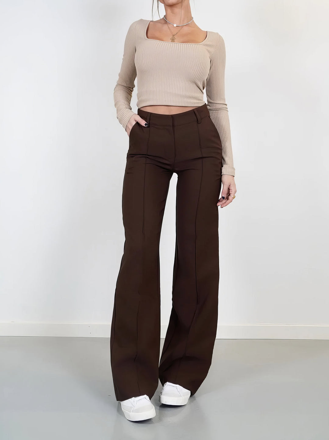 Pantalon large WideGrace femme – infroissable & confort maximal
