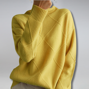 Pull col roulé en cachemire femme – coupe loose & élégance intemporelle