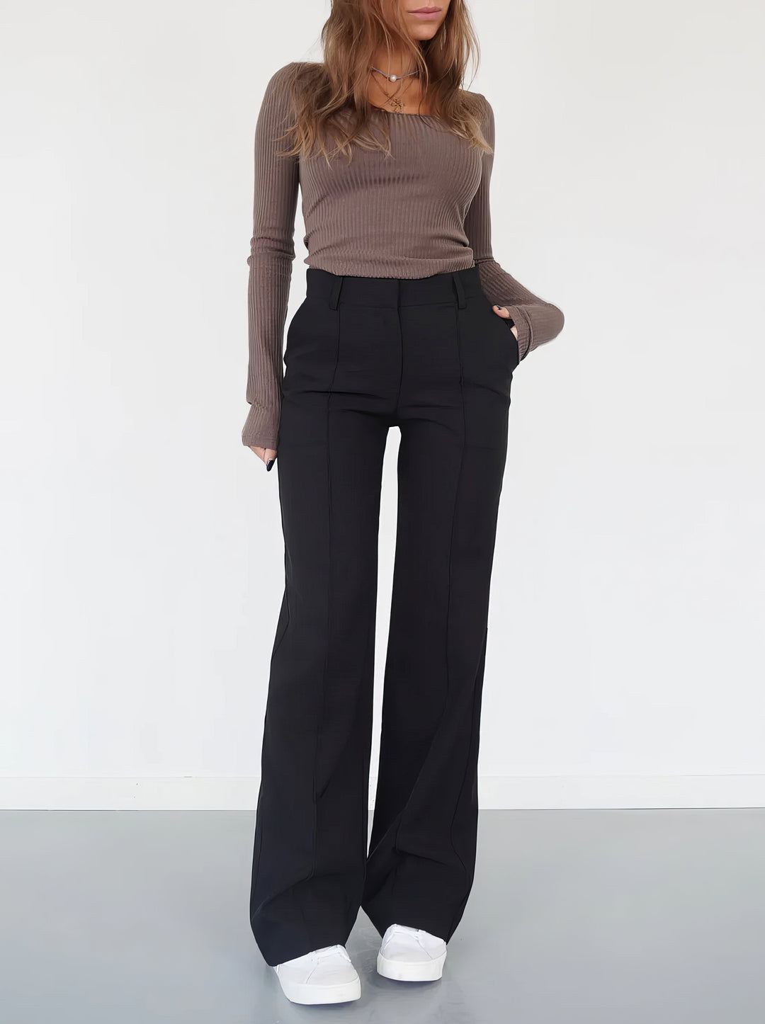 Pantalon large WideGrace femme – infroissable & confort maximal