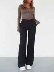 Pantalon large WideGrace femme – infroissable & confort maximal