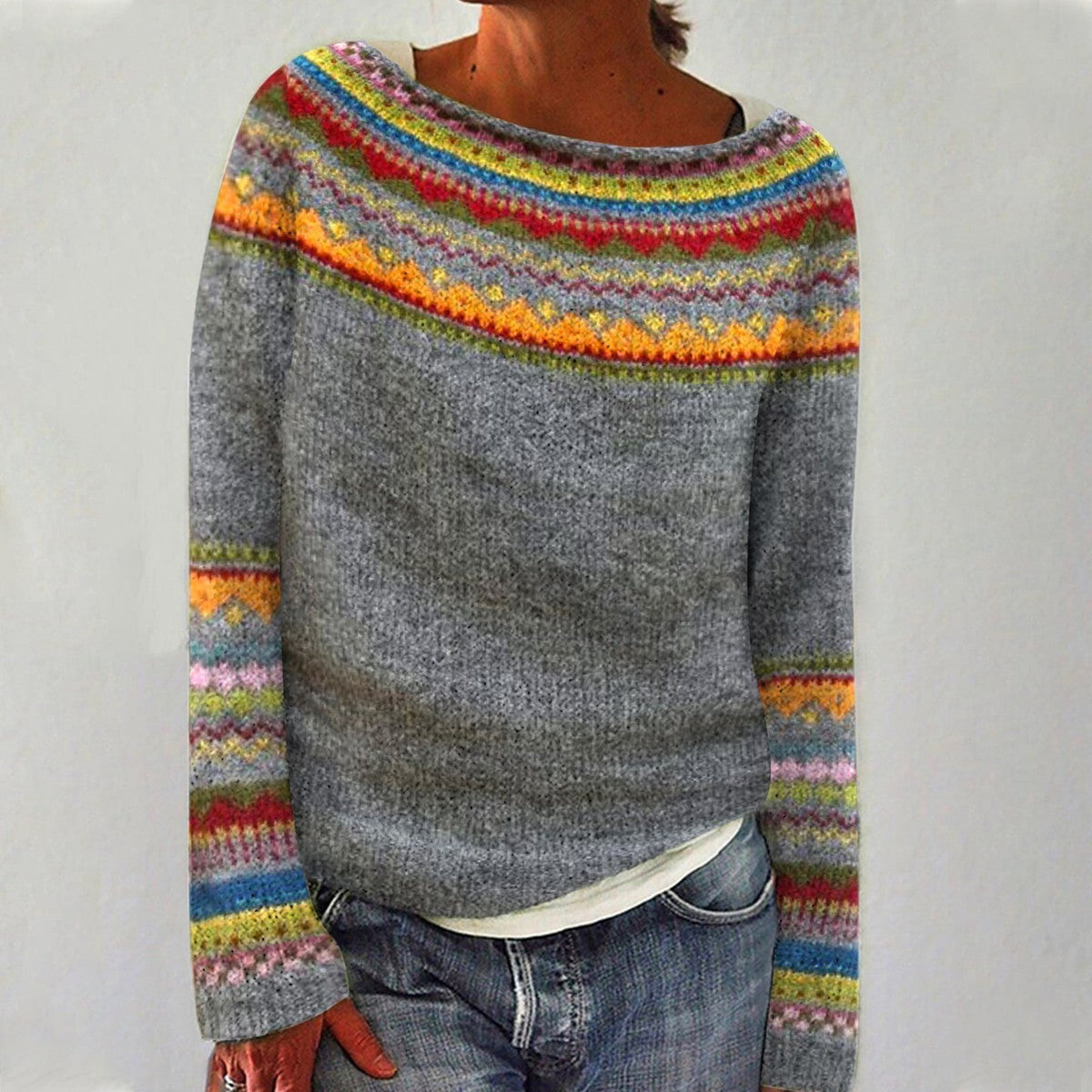 Pull femme rétro Silvia – Chaleur et charme vintage pour l’automne