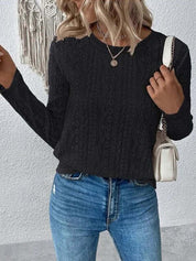 Blouse dentelle élégante broderie manches longues – Coton doux & détails luxe