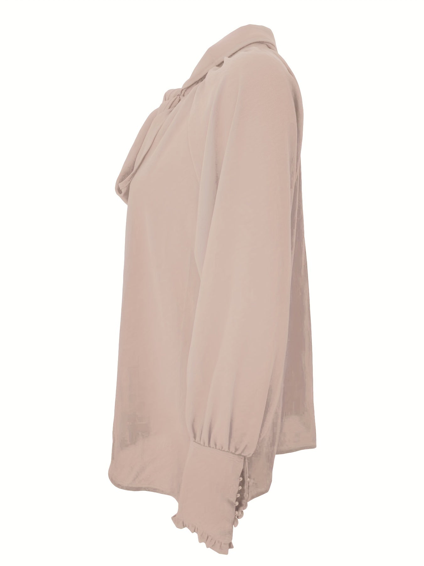 Blouse élégante femme à nœud col & volants – Tissu fluide chic intemporel