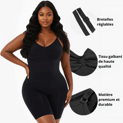 Body sculptant dos nu femme – combinaison gainante invisible avec short