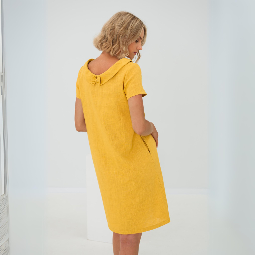 Robe femme Lina en lin doux avec poches – Légère et estivale
