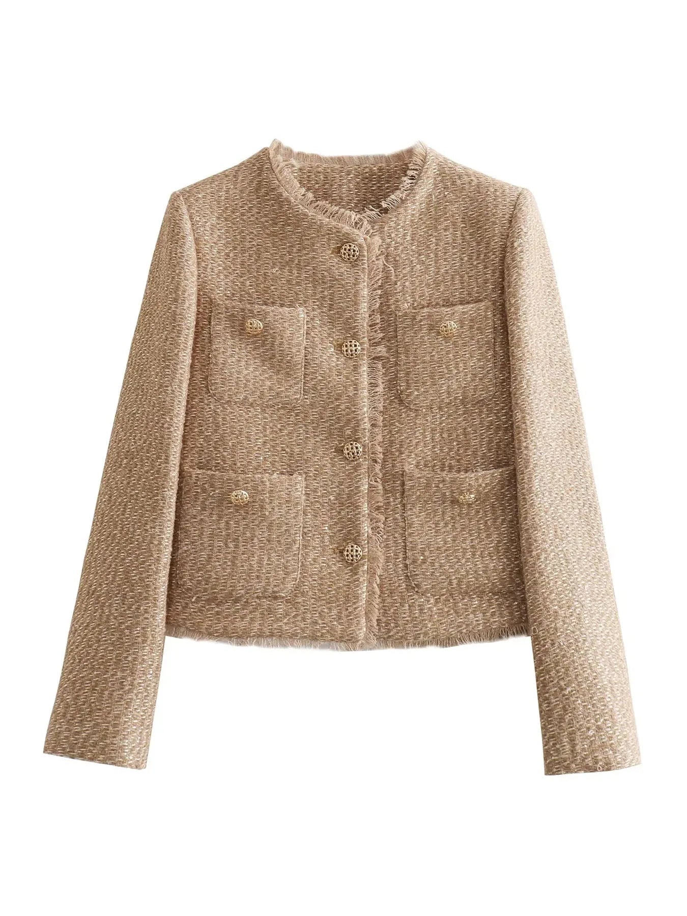 Femke | Veste Femme en Tweed Haut de Gamme – Élégance Intemporelle & Style Chic