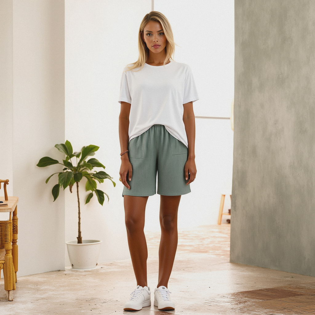 Short lin femme – Léger & confortable pour l’été | Léger Été