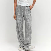 Pantalon Large Femme à Paillettes – Élégant, Chic & Parfait pour les Soirées