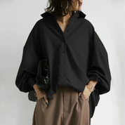 Alfreda | Blouse oversize femme – Chemise boutonnée intemporelle