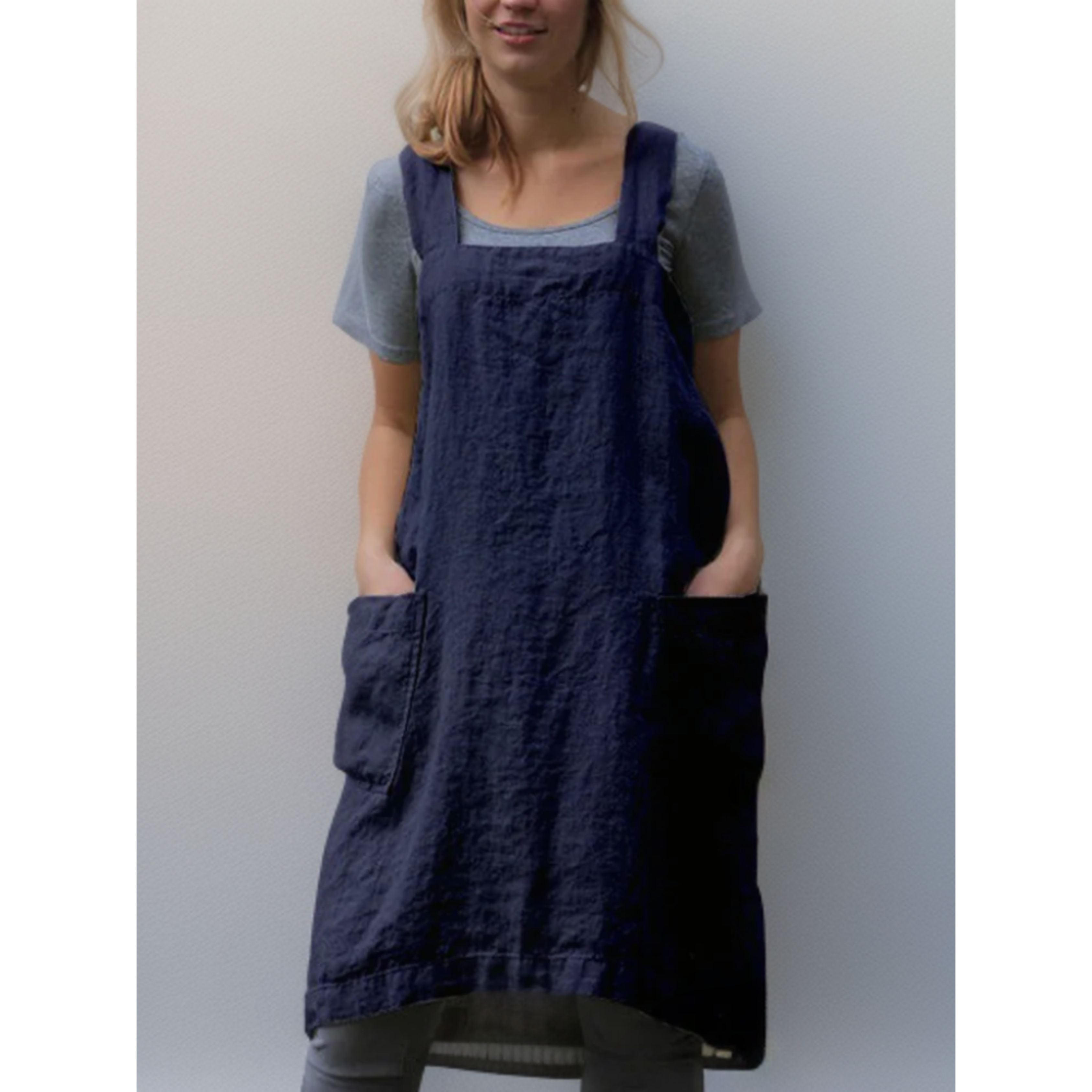 Robe tablier femme avec poches – Confort pratique & style décontracté