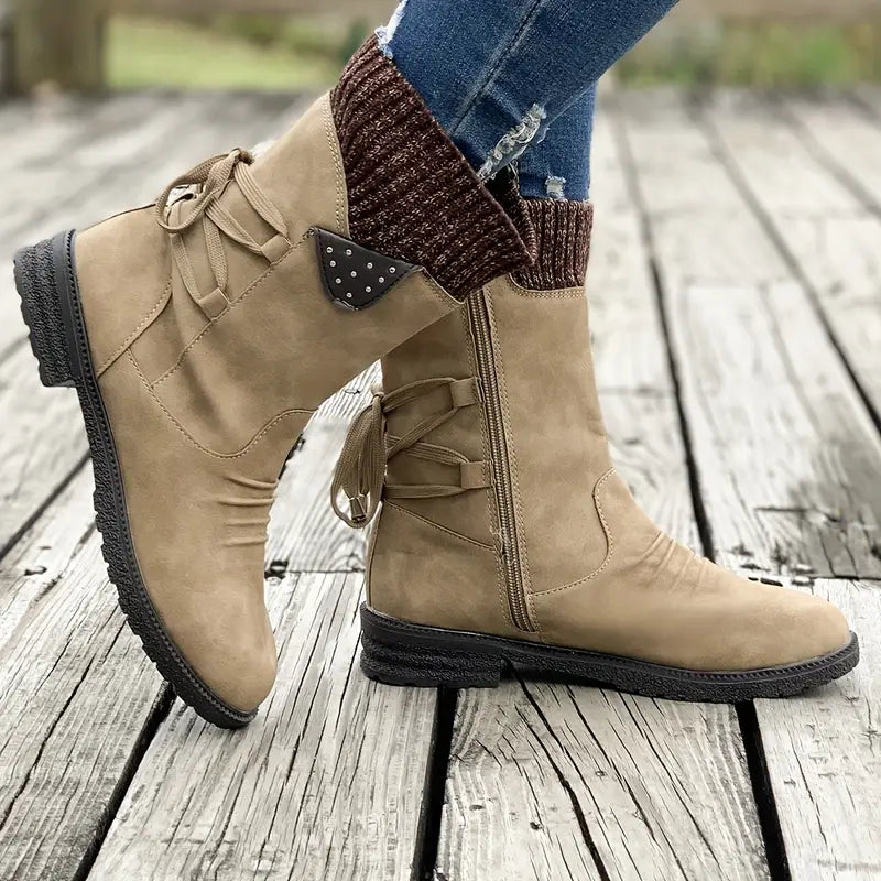 Bottes hiver femme SELINA – chaussures imperméables doublées polaire & semelle antidérapante