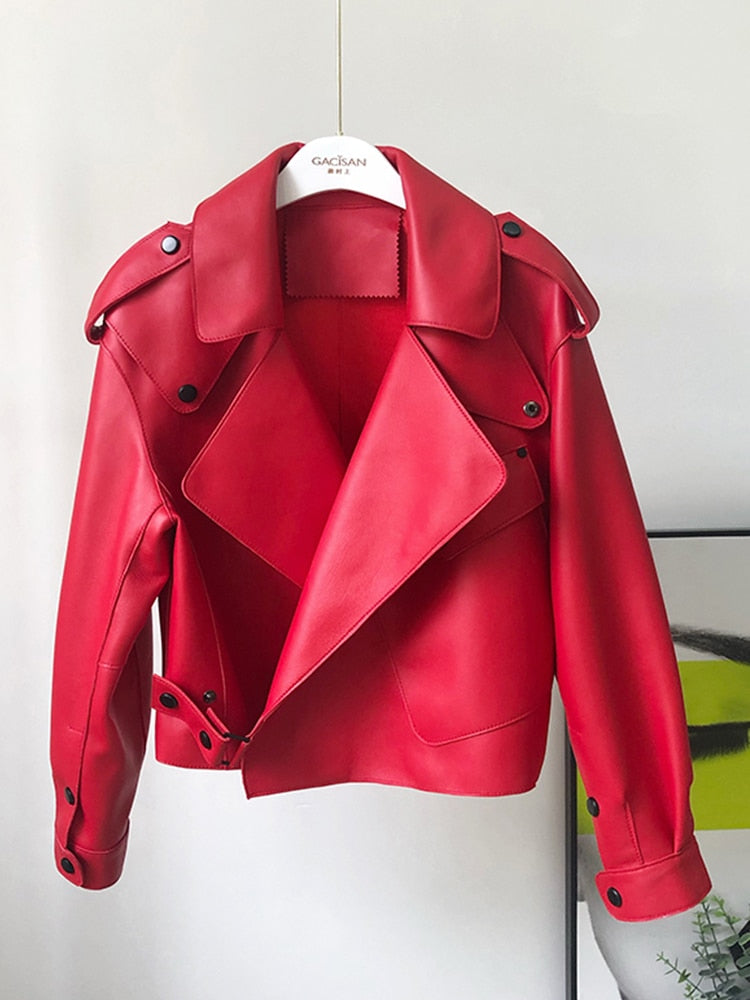 Veste longue effet cuir Tiffani femme — manteau sherpa ceinturé tendance