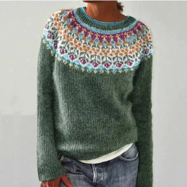 Pull femme rétro Silvia – Chaleur et charme vintage pour l’automne