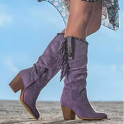 Bottes cowboy femme Mara en cuir véritable – Style intemporel et confort durable