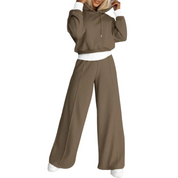 ensemble lounge femme DELMA – hoodie & pantalon relaxed à capuche tendance