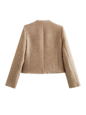 Femke | Veste Femme en Tweed Haut de Gamme – Élégance Intemporelle & Style Chic