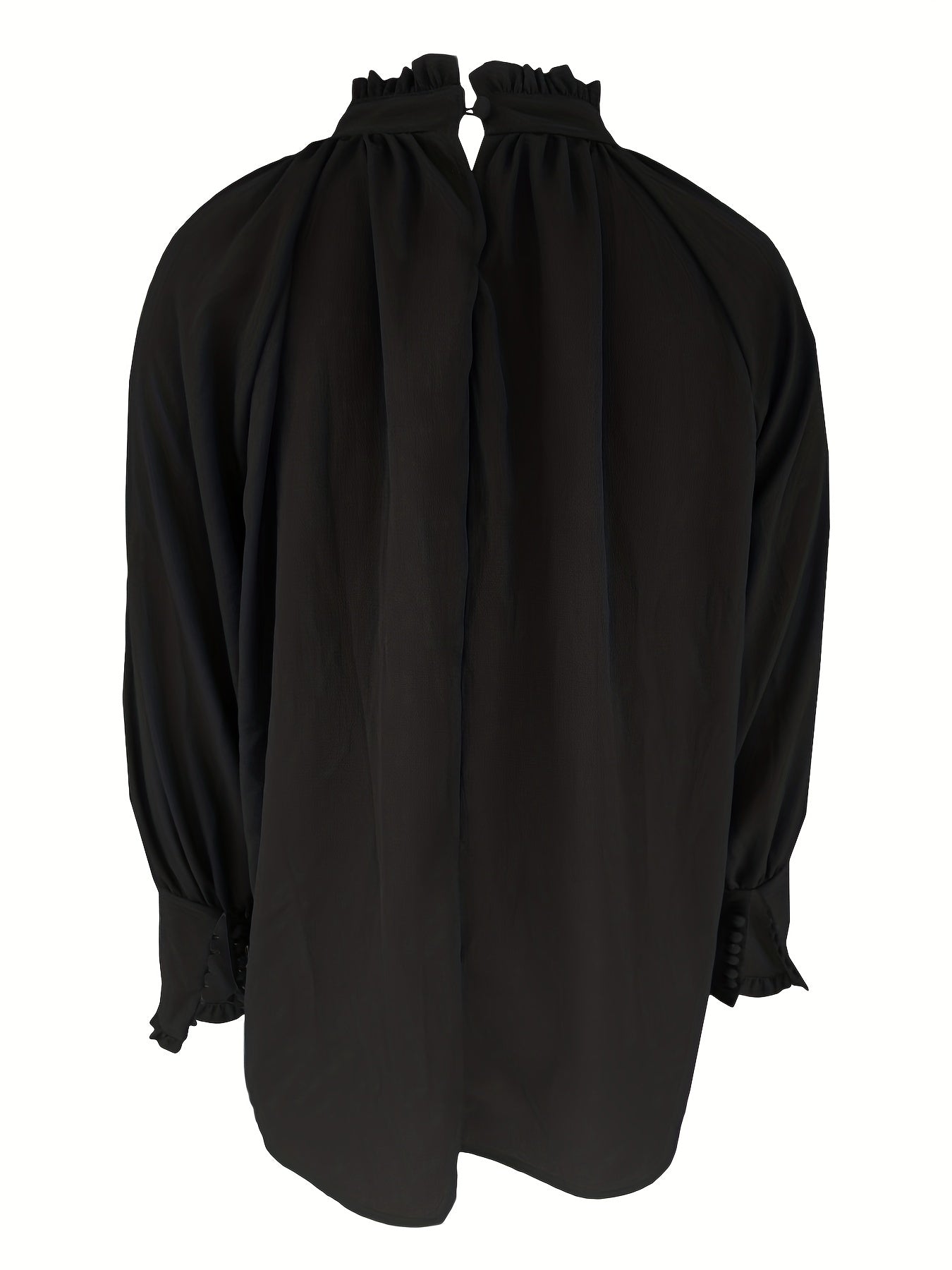 Blouse élégante femme à nœud col & volants – Tissu fluide chic intemporel