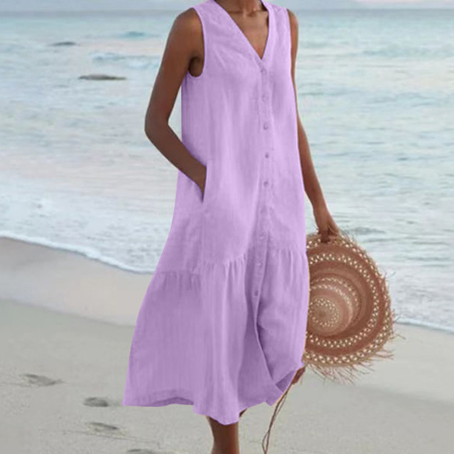 Noémie – Robe d’été femme élégante & légère pour journées ensoleillées