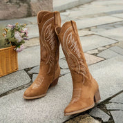 Elin | Bottes Cowboy Femme – Style Western Chic avec Talon Épais & Confort