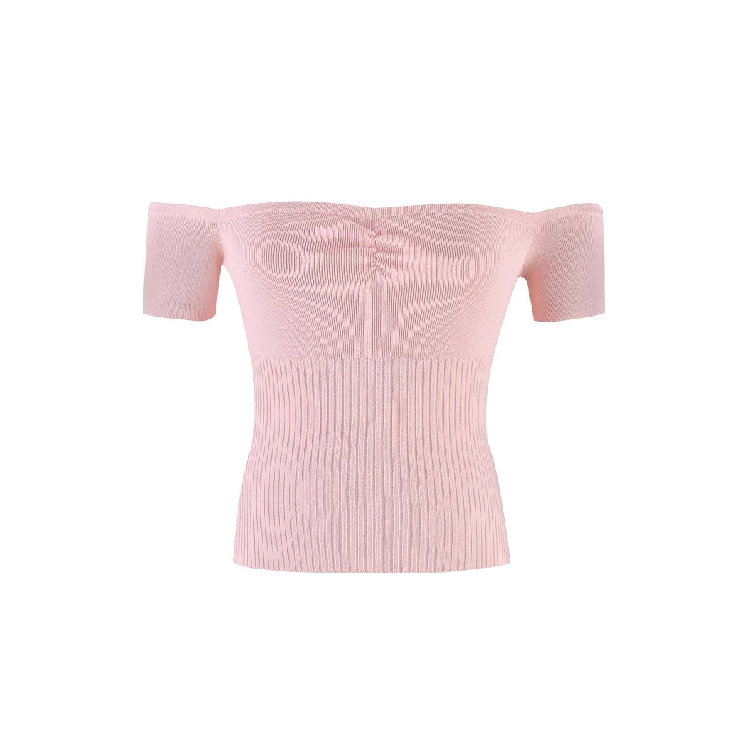 Top off-shoulder femme Jolina – coupe ajustée couleur baies