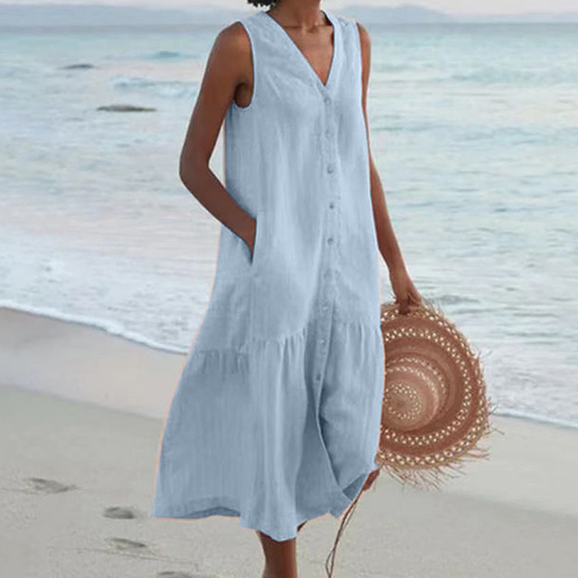 Noémie – Robe d’été femme élégante & légère pour journées ensoleillées