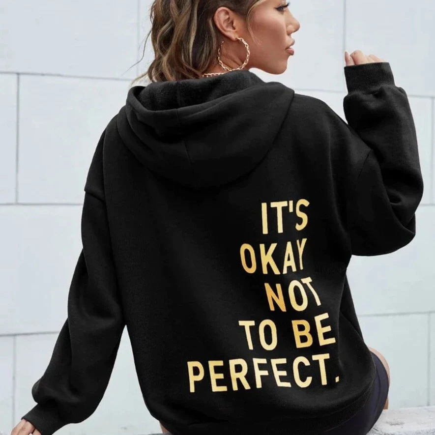 Hoodie oversize Noelle femme – streetwear message dos