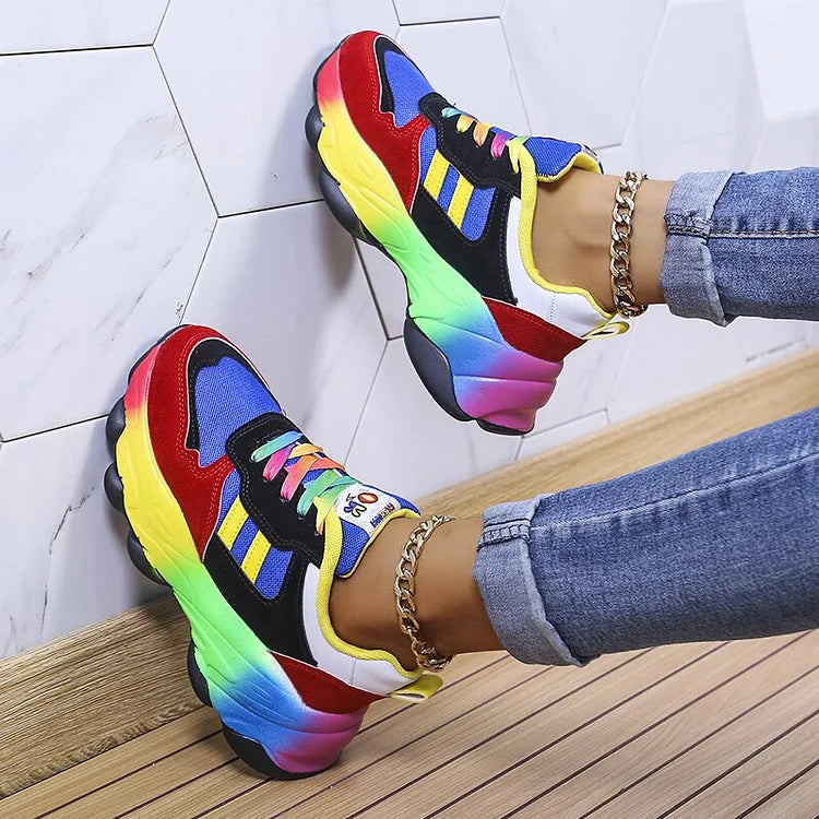 Chaussures orthopédiques femme arc-en-ciel – confort & style sans douleur