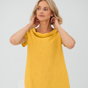 Robe femme Lina en lin doux avec poches – Légère et estivale