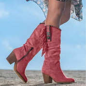 Bottes cow-girl “Mara” en cuir véritable – western chic & confort durable