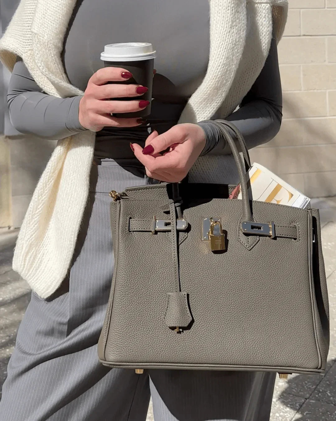 Sac à main en cuir Remi – élégance intemporelle & détails dorés