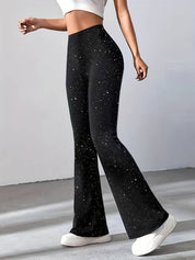 Pantalon flare pailleté femme – pantalon évasé glamour & élégant soirée