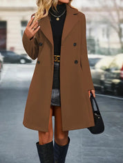 Trench-coat d’hiver réversible femme – Long, chaud & élégant 2-en-1