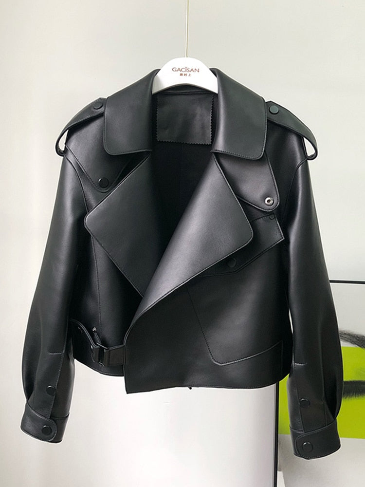 Veste longue effet cuir Tiffani femme — manteau sherpa ceinturé tendance