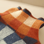 Pull Femme Kayleigh – Col Roulé Patchwork en Cachemire Luxe