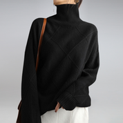 Pull col roulé en cachemire femme – coupe loose & élégance intemporelle