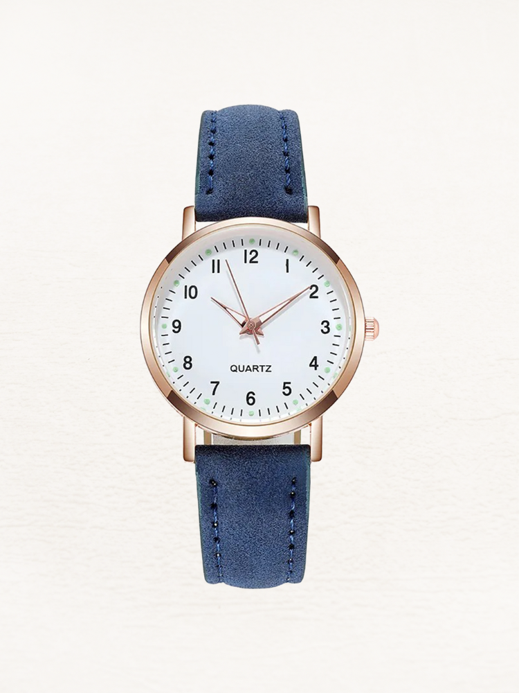Montre femme en cuir Vale rosé-or – Élegance intemporelle et chic moderne