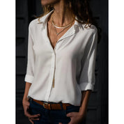 Blouse Kayleigh femme manches longues — chemise classique à boutons