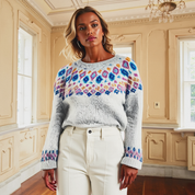 MAEVE – Pull en laine femme avec imprimé | Chaud, tendance & élégant