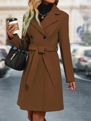 Trench-coat d’hiver réversible femme – Long, chaud & élégant 2-en-1