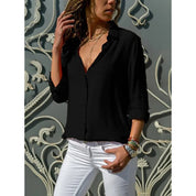 Blouse Kayleigh femme manches longues — chemise classique à boutons