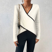 Danielle | Pull Femme Col V en Coton – Élégance Intemporelle & Confort Luxueux