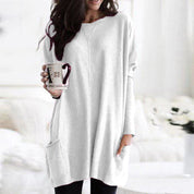 Long pull femme – Tricot oversize confortable au design intemporel