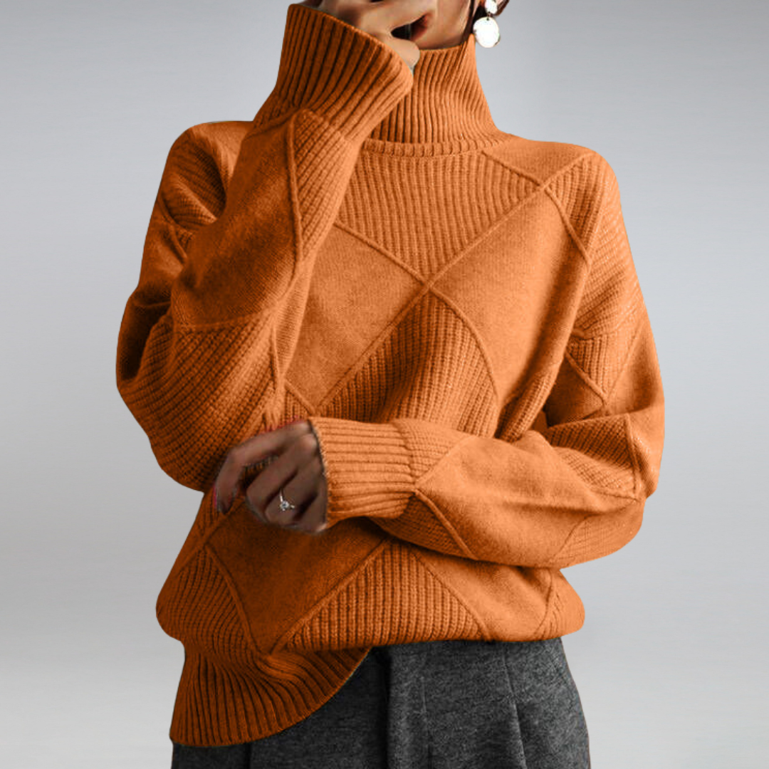 Pull col roulé en cachemire femme – coupe loose & élégance intemporelle