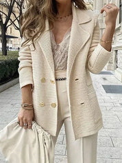 Veste Blazer Femme Kaki Chic – Coupe Cintrée Élegante & Style Polyvalent