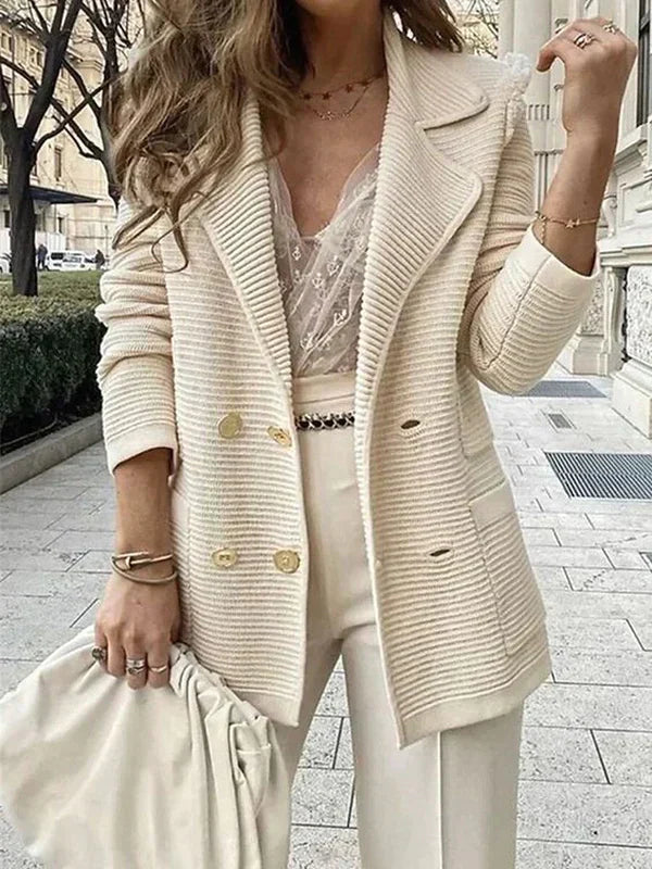 Veste Blazer Femme Kaki Chic – Coupe Cintrée Élegante & Style Polyvalent