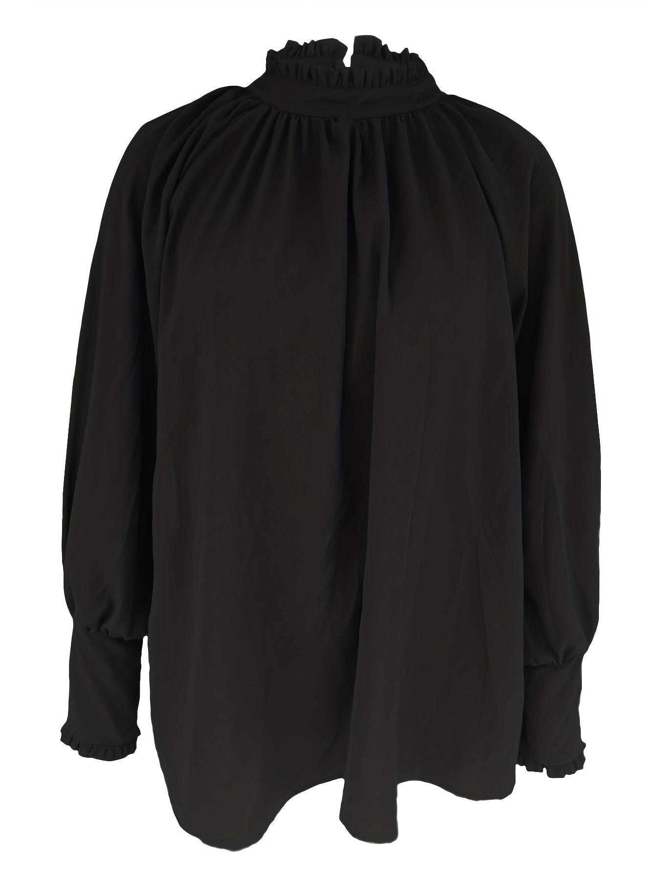 Blouse élégante femme à nœud col & volants – Tissu fluide chic intemporel